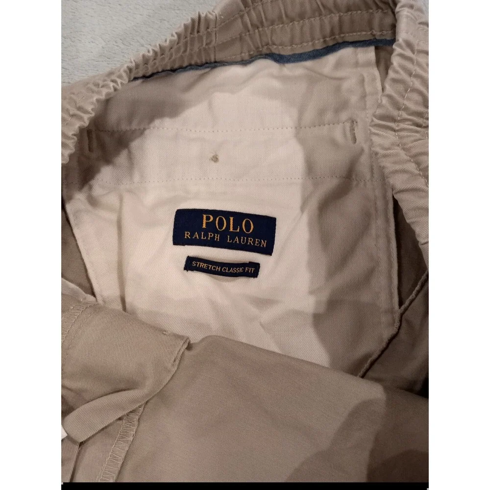 Mens Polo Ralph Lauren Stretch Classic Fit Shorts Khaki Beige XXL